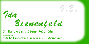 ida bienenfeld business card
